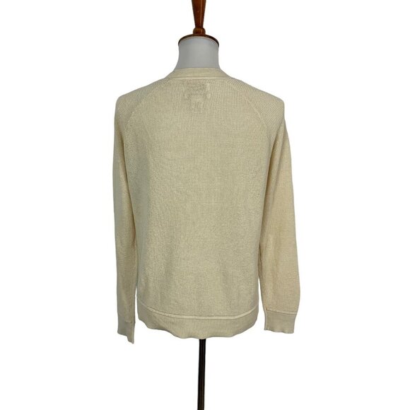 Cynthia Rowley Natural Linen Cotton Lightweight Crewneck Sweater Small - Picture 3 of 5